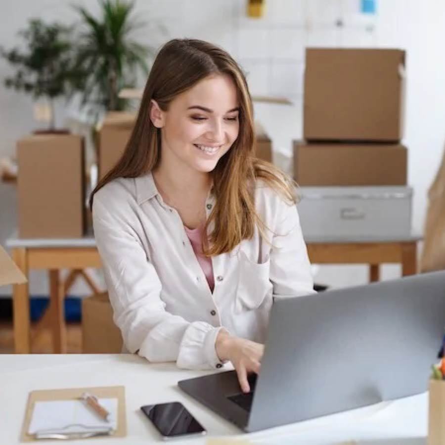 woman on laptop